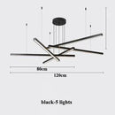 Axyaa Gold Black Led Dimmable Pendant Lights for Dining Room Hanging Fixtures