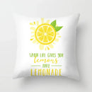 Lemon Pattern Summer Cushion Cover Throw Pillow for Sofa Decoration by Axyaa