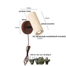 Axyaa Travertine Stone Pull Chain Sconce LED Wall Lamp