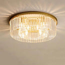 Axyaa Modern Crystal Ceiling Flush Mount Light for Home and Hospitality Decor