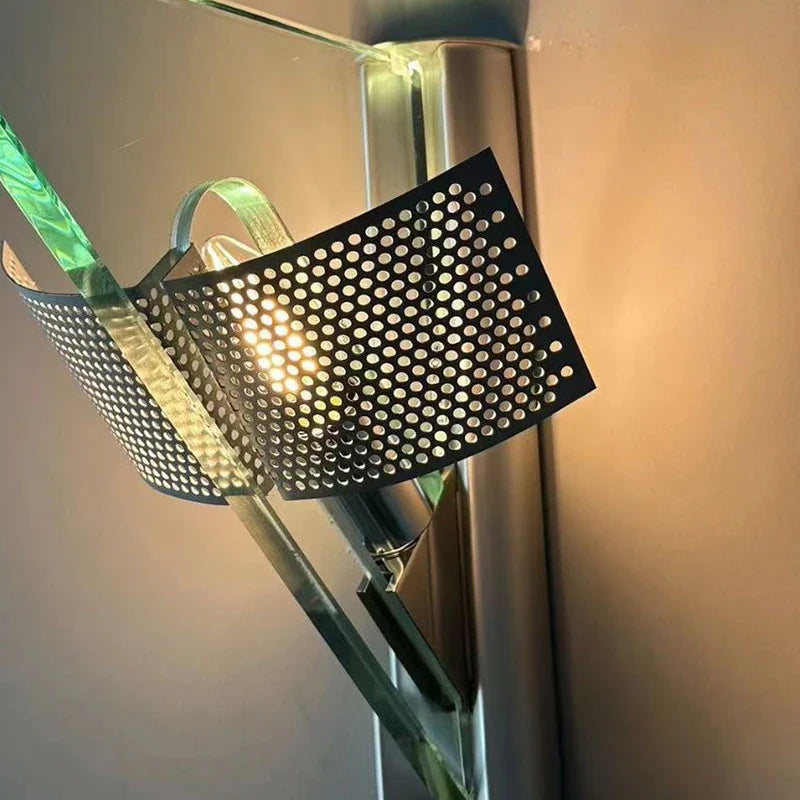 Axyaa Clear Glass Wall Lamp: Stylish E14 Bulb for Office, Hotel, Bedroom