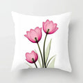 Axyaa Watercolor Flower Pattern Decorative Cushion Cover Sofa Pillowcase