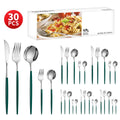 Axyaa 30-Piece Stainless Steel Cutlery Set for Dining Banquets