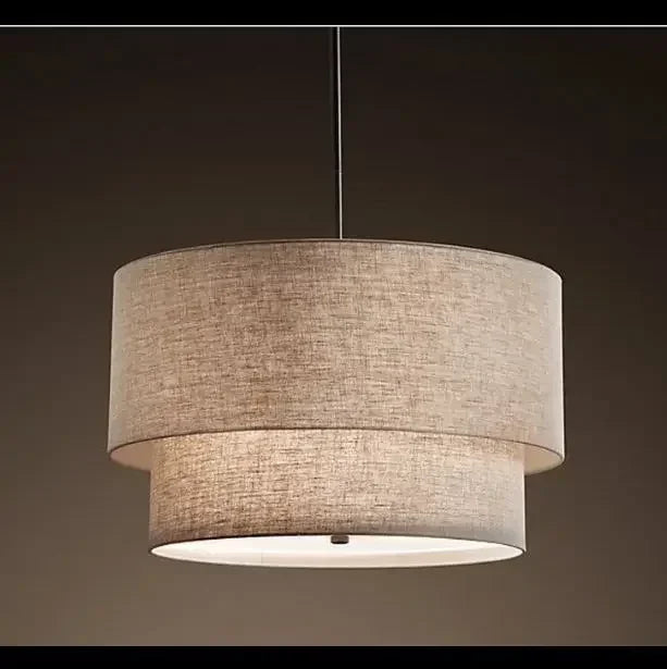Axyaa White Fabric Pendant Light Japan Cloth Chandelier