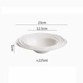 Axyaa Water Ripple Ceramic Soup Plate, Dessert Plate, Pasta Dish - Restaurant Tableware