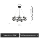 Axyaa Nordic Glass LED Chandelier - Luxury Ceiling Pendant Light for Home Decor