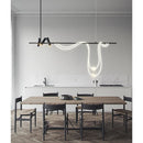 Axyaa Long Arc LED Chandelier Spotlight for Bar Desk - Nordic Designer Style