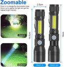 Axya Multifunctional LED Flashlight with UV, White, and Red Light Modes