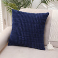 Axyaa Fluffy Corduroy Pillowcase White Green 45x45 Throw Cushion Cover