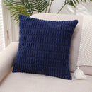 Axyaa Fluffy Corduroy Pillowcase White Green 45x45 Throw Cushion Cover