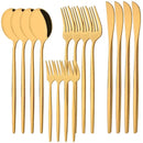 Axyaa Rainbow Stainless Steel Cutlery Set - 16-Piece Dinner Flatware Kit