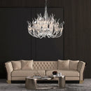 Axyaa Clear Crystal Pendant Chandelier for Dining and Living Room