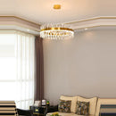 Axyaa Crystal Chandelier in Gold/Silver Finish for Living Room