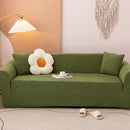 Axyaa Jacquard Fleece Sofa Cover - Universal Stretch, Anti-Scratch, All Seasons