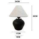 Axyaa Terracotta Ceramic Table Lamp for Home Decor & Lighting