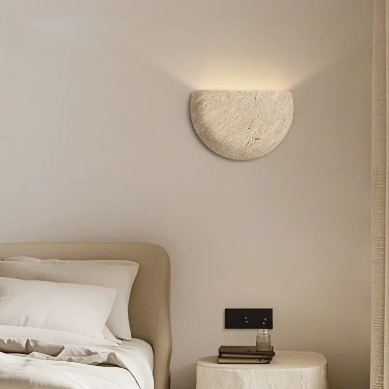 Axyaa Luxury Yellow Stone LED Wall Lamps: Modern Nordic Indoor Decor