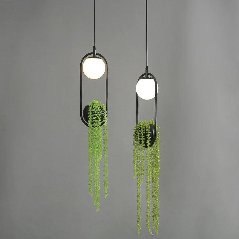 Axyaa Nordic Led Plant Pendant Lights Hanging Lamp for Home Decor