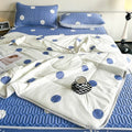 Axyaa Summer Comforter Set with Cool Feeling Fabric, Ice Silk Sheet, Pillowcase