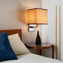 Axyaa American Classic Bedhead Fabric Wall Lamp LED for Indoor Study Bedroom