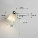 Axyaa LED Wall Lamp Adjustable Telescopic Arm Home Decor Bedside Bedroom Switch Reading