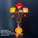 Axyaa LED Lotus Table Lamp: Illuminating Buddha's Presence in Worship Settings