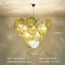 Axyaa Circular Glass Chandelier for Hotel Villa, Living Room, Dining Room, Bedroom
