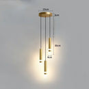 Axyaa Black Gold LED Pendant Light Chandelier for Living Room Bedroom