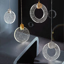 Axyaa Nordic LED Crystal Pendant Light for Bedroom, Living, and Dining Room Decor
