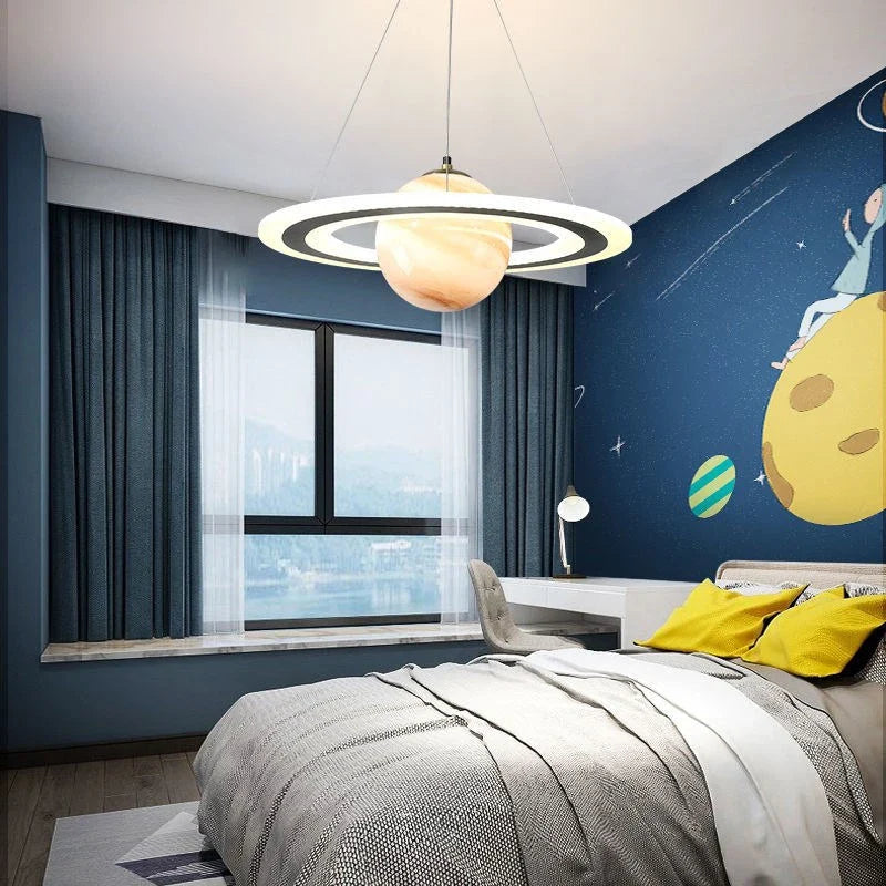 Axya Planet Lamp: Creative Earth Design for Kids' Room, Space Theme Lighting