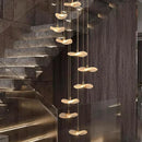 Axyaa Crystal Chandelier Stair Pendant Living Room Lighting Home Decor Interior Lights