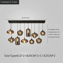 Axyaa Modern Glass Chandeliers for Dining Living Room Kitchen Office Coffee Hanging Lamp