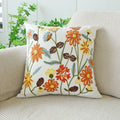 Axyaa Embroidered Floral Pillowcase 45X45 - Sofa Cushion Cover Home Decor