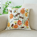 Axyaa Embroidered Floral Pillowcase 45X45 - Sofa Cushion Cover Home Decor