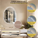 Axyaa Irregular LED Vanity Mirror with Clear-crystal Glass Frame and Backlit
