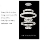 Axyaa Luxury Crystal Pendant Lights Gold/Chrome Circles Hanging Lamp