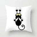 Axyaa Cartoon Black Cat Cushion Cover 45*45cm