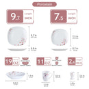 Axya 20-Piece Ceramic Dinnerware Set for 4/8 Person with Tableware and Egg Cups