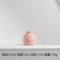 Axyaa Ceramic Base Ins Japanese Home Living Room Vase White Pink Purple Blue