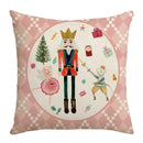 Axyaa Christmas Letter Print Throw Pillow Cover for Festive Home Decor