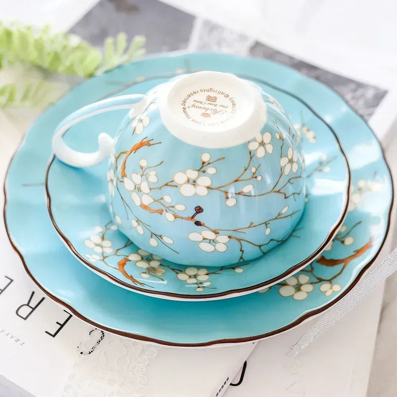 Axya High-end Afternoon Tea Coffee Cup Saucer Set - Elegant Ceramic Plate Collection