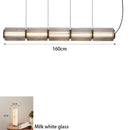 Nordic Glass Pendant Light by Axyaa - Smoke White Glass - LED Desk Lamp