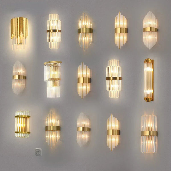 Nordic Crystal Wall Lamp Modern Simple Bedroom Lighting by Axyaa