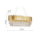 Axyaa Art Deco Crystal Tier Chandelier for Dinning Room