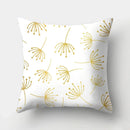Axyaa Gold Leaf Polyester Cushion Cover - Decorative Sofa Pillow Cover