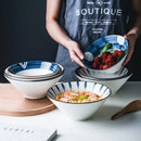 Axyaa Ceramic Salad Bowl Set: Hand-Painted Tableware for Home, Large Size, Internet Celebrity Favorite