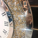 Axya Glass Wall Clock: Elegant Decorative Electronic Clock for Modern Living Room
