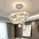 Axyaa Crystal Chandelier Pendant Light for Living and Dining Room