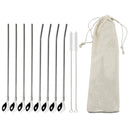 Axyaa Stainless Steel Reusable Colorful Straw Spoon for Cocktails and Coffee
