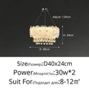 Modern Crystal LED Pendant Lights by Axyaa - Gold Plated Metal Hanging Lamp for Home Lighting