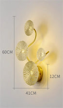 Axyaa Lotus Leaf Copper Wall Sconces for Elegant Home Lighting